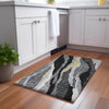 Dalyn Lorenzo LN4 Black Machine Washable Area Rug Scatter Lifestyle Image Feature