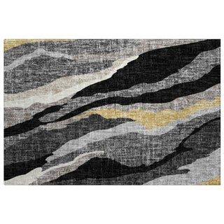 Dalyn Lorenzo LN4 Black Machine Washable Area Rug Scatter Main Image