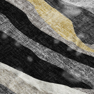 Dalyn Lorenzo LN4 Black Machine Washable Area Rug Swatch Image