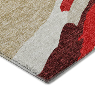 Dalyn Lorenzo LN4 Red Machine Washable Area Rug Corner Image