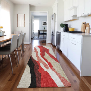 Dalyn Lorenzo LN4 Red Machine Washable Area Rug Runner Lifestyle Image Feature