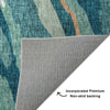 Dalyn Lorenzo LN4 Teal Machine Washable Area Rug Backing Image