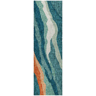 Dalyn Lorenzo LN4 Teal Machine Washable Area Rug Runner Main Image