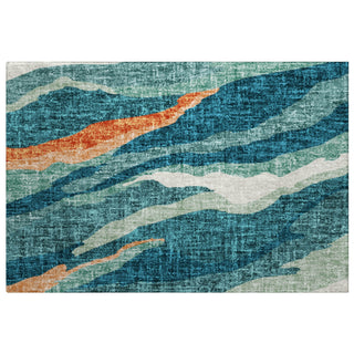 Dalyn Lorenzo LN4 Teal Machine Washable Area Rug Scatter Main Image