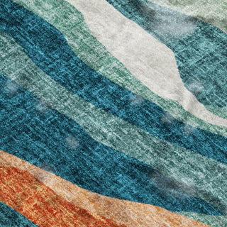Dalyn Lorenzo LN4 Teal Machine Washable Area Rug Swatch Image