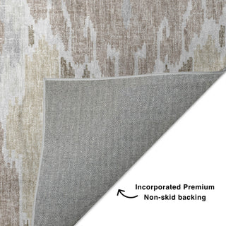 Dalyn Lorenzo LN5 Ivory Machine Washable Area Rug Backing Image