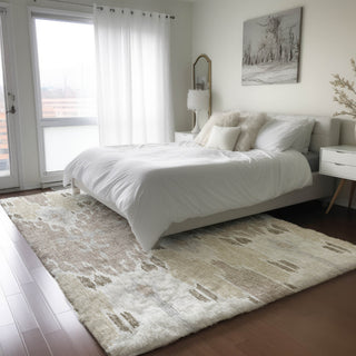 Dalyn Lorenzo LN5 Ivory Machine Washable Area Rug Lifestyle Image Feature