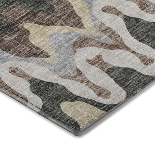 Dalyn Lorenzo LN6 Charcoal Machine Washable Area Rug Corner Image