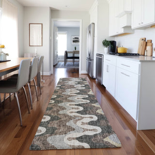 Dalyn Lorenzo LN6 Charcoal Machine Washable Area Rug Runner Lifestyle Image Feature