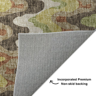 Dalyn Lorenzo LN6 Chocolate Machine Washable Area Rug Backing Image