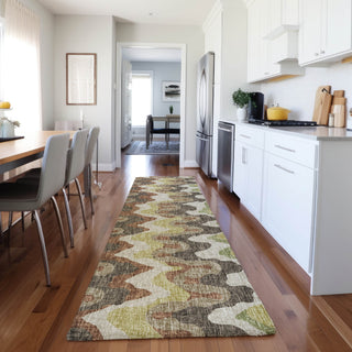 Dalyn Lorenzo LN6 Chocolate Machine Washable Area Rug Runner Lifestyle Image Feature