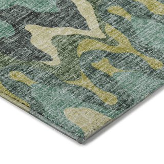 Dalyn Lorenzo LN6 Teal Machine Washable Area Rug Corner Image