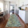 Dalyn Lorenzo LN6 Teal Machine Washable Area Rug Runner Lifestyle Image Feature