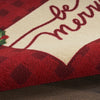 Nourison Light Enhance/Xmas LN663 Red Area Rug Corner Image