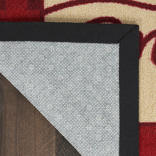 Nourison Light Enhance/Xmas LN663 Red Area Rug Corner Image