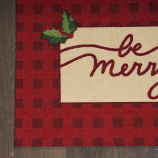 Nourison Light Enhance/Xmas LN663 Red Area Rug Detail Image