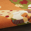 Nourison Light Enhance/Xmas LN664 Orange Area Rug Corner Image
