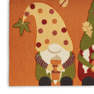 Nourison Light Enhance/Xmas LN664 Orange Area Rug Texture Image
