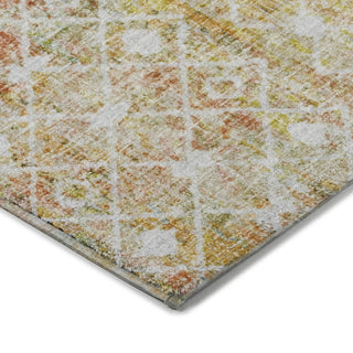Dalyn Lorenzo LN7 Peach Machine Washable Area Rug Corner Image