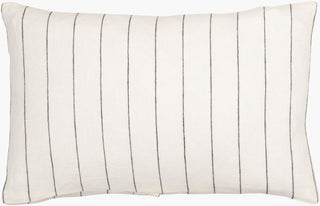Surya Linen Stripe Buttoned LNB-001 White Detail