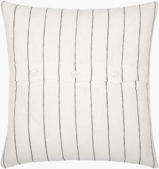 Surya Linen Stripe Buttoned LNB-001 White Detail