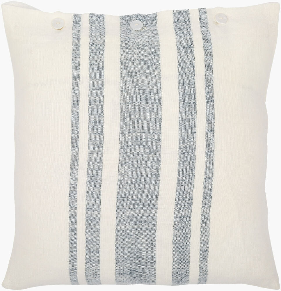 Surya Linen Stripe Buttoned LNB-003 Cream main image