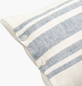 Surya Linen Stripe Buttoned LNB-003 Cream Corner Shot