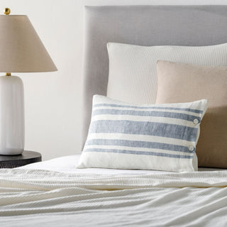Surya Linen Stripe Buttoned LNB-003 Cream Style Shot