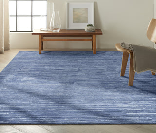 Calvin Klein Ck010 Linear LNR01 Blue Area Rug Corner Image