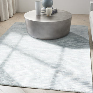 CK010 Linear LNR01 Light Blue Area Rug by Calvin Klein Corner Image