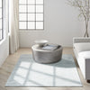 CK010 Linear LNR01 Light Blue Area Rug by Calvin Klein Room Image Feature