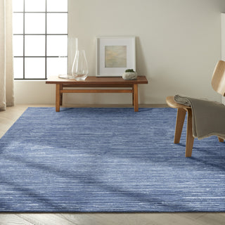 Calvin Klein Ck010 Linear LNR01 Blue Area Rug Room Image Feature