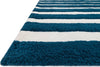 Loloi Lola Shag LL-01 Navy / White Area Rug Round Image
