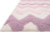 Loloi Lola Shag LL-03 Pink / Purple Area Rug Round Image