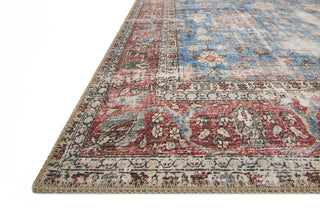 Loloi Loren LQ-01 Blue/Brick Area Rug Corner Image