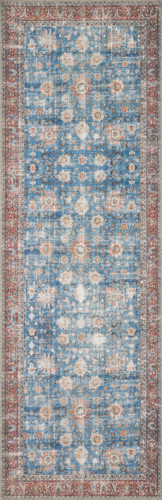 Loloi Loren LQ-01 Blue/Brick Area Rug Runner Image