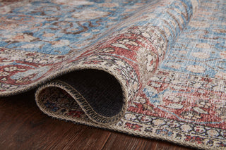 Loloi II Loren LQ-01 Blue/Brick Area Rug Pile Image
