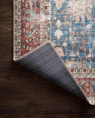 Loloi Loren LQ-01 Blue/Brick Area Rug Backing Image