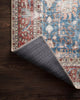 Loloi II Loren LQ-01 Blue/Brick Area Rug Corner Image