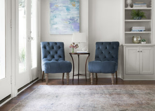 Loloi Loren LQ-04 Silver/Slate Area Rug Lifestyle Image Feature