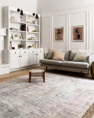 Loloi Loren LQ-04 Silver/Slate Area Rug Lifestyle Image Feature