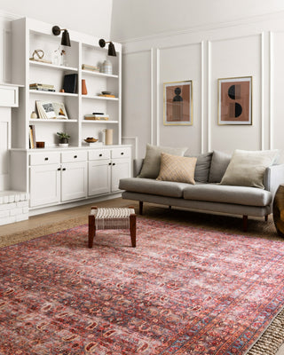Loloi Loren LQ-05 Eggplant/Crimson Area Rug Lifestyle Image Feature