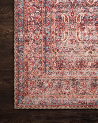 Loloi Loren LQ-05 Eggplant/Crimson Area Rug Corner Image