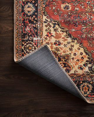 Loloi Loren LQ-07 Red/Navy Area Rug Backing Image