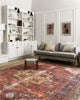 Loloi II Loren LQ-07 Red/Navy Area Rug Lifestyle Image Feature