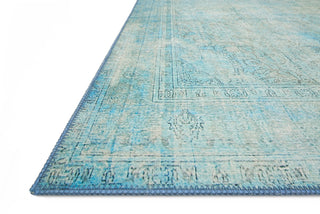 Loloi Loren LQ-08 Aqua Area Rug Corner Image