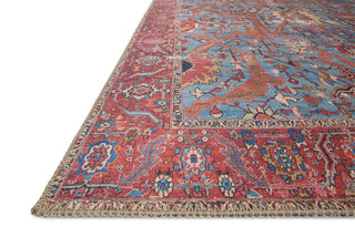 Loloi Loren LQ-10 Blue/Red Area Rug Corner Image