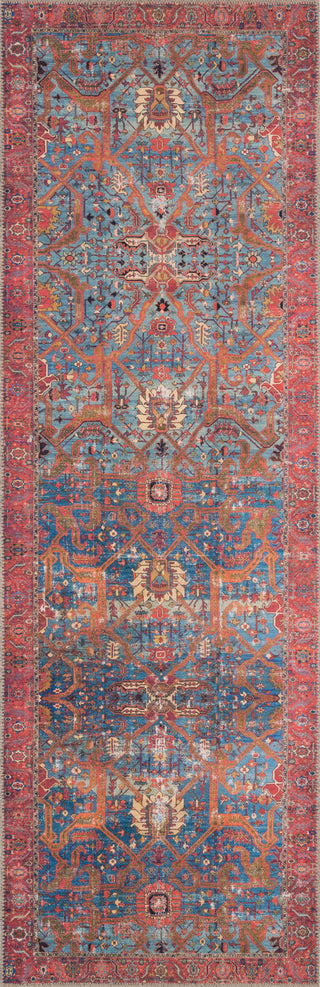Loloi Loren LQ-10 Blue/Red Area Rug Runner Image
