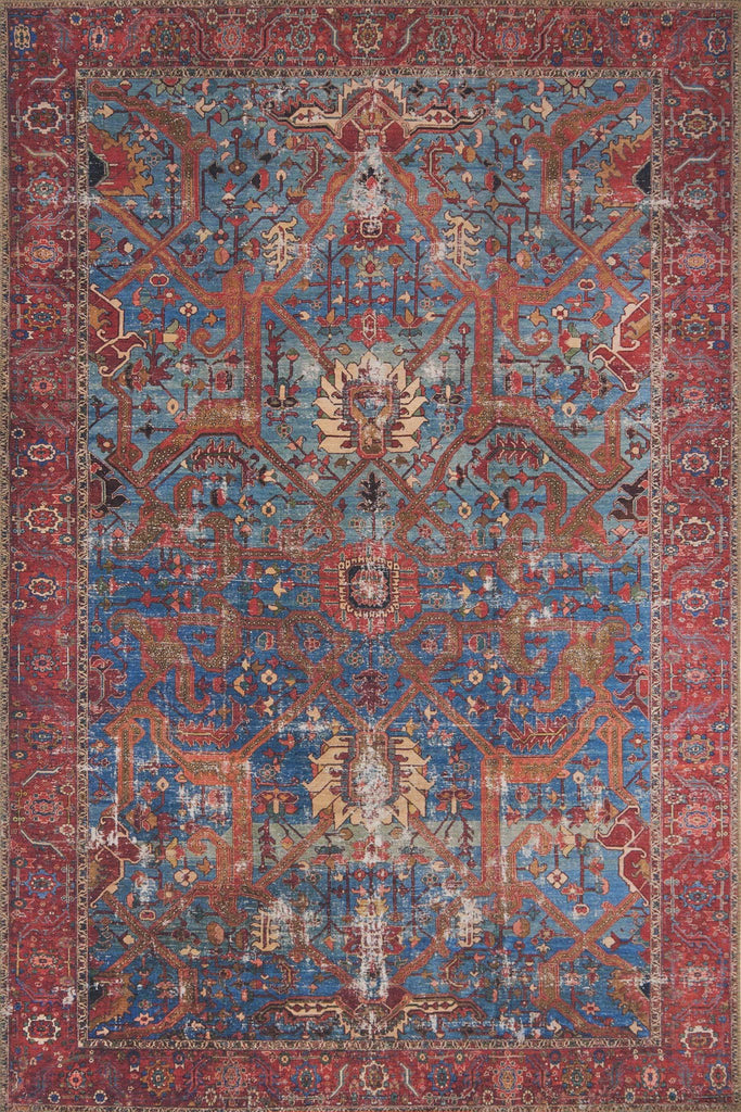 Loloi II Loren LQ-10 Blue/Red Area Rug main image
