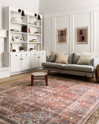 Loloi Loren LQ-13 Brick/Midnight Area Rug Lifestyle Image Feature